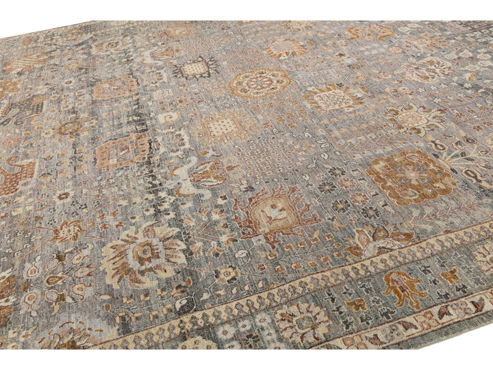 Modern Tabriz Wool Rug 12 X 15