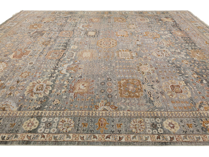 Modern Tabriz Wool Rug 12 X 15
