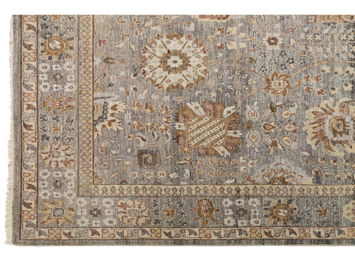 Modern Tabriz Wool Rug 12 X 15