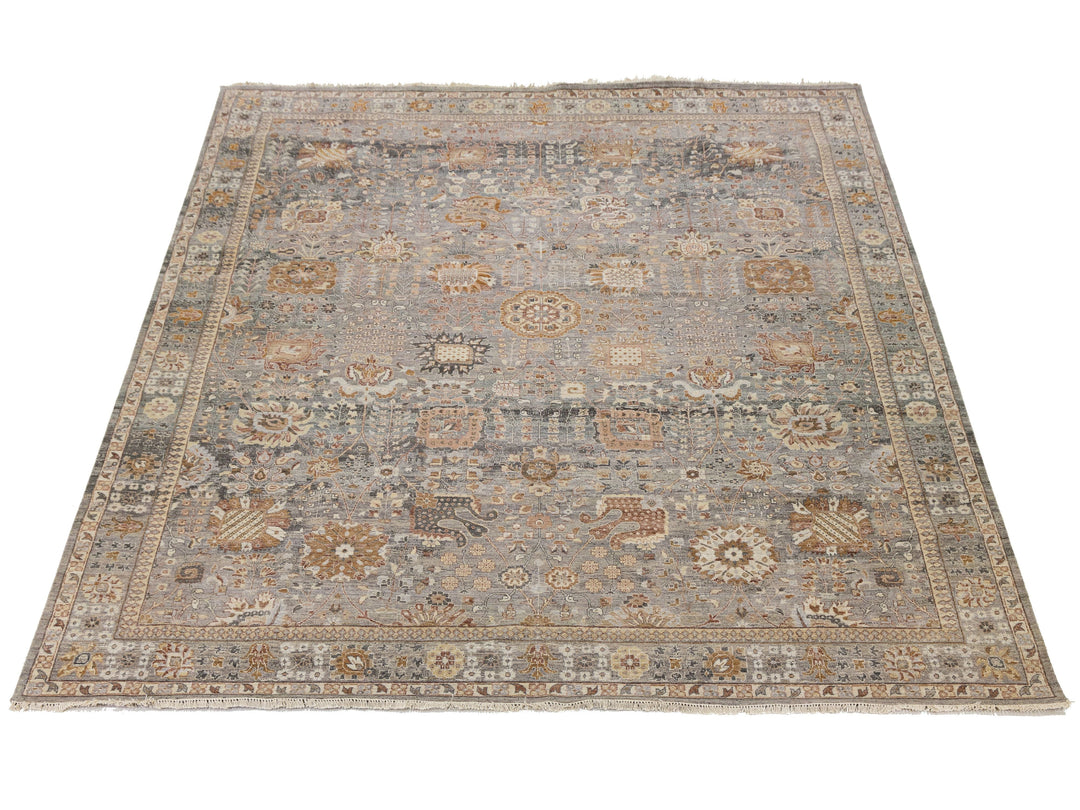 Modern Tabriz Wool Rug 12 X 15