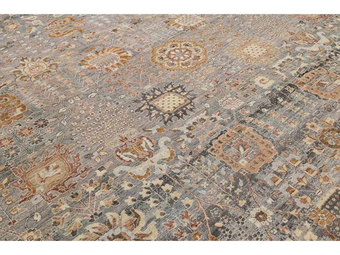 Modern Tabriz Wool Rug 12 X 15