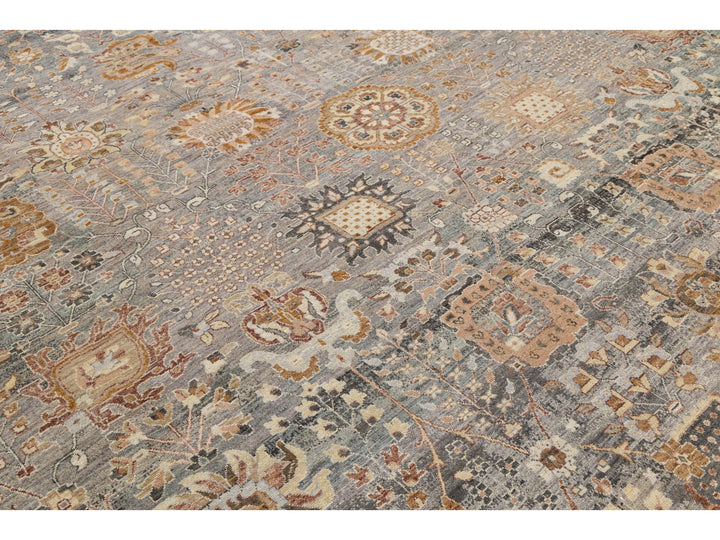 Modern Tabriz Wool Rug 12 X 15
