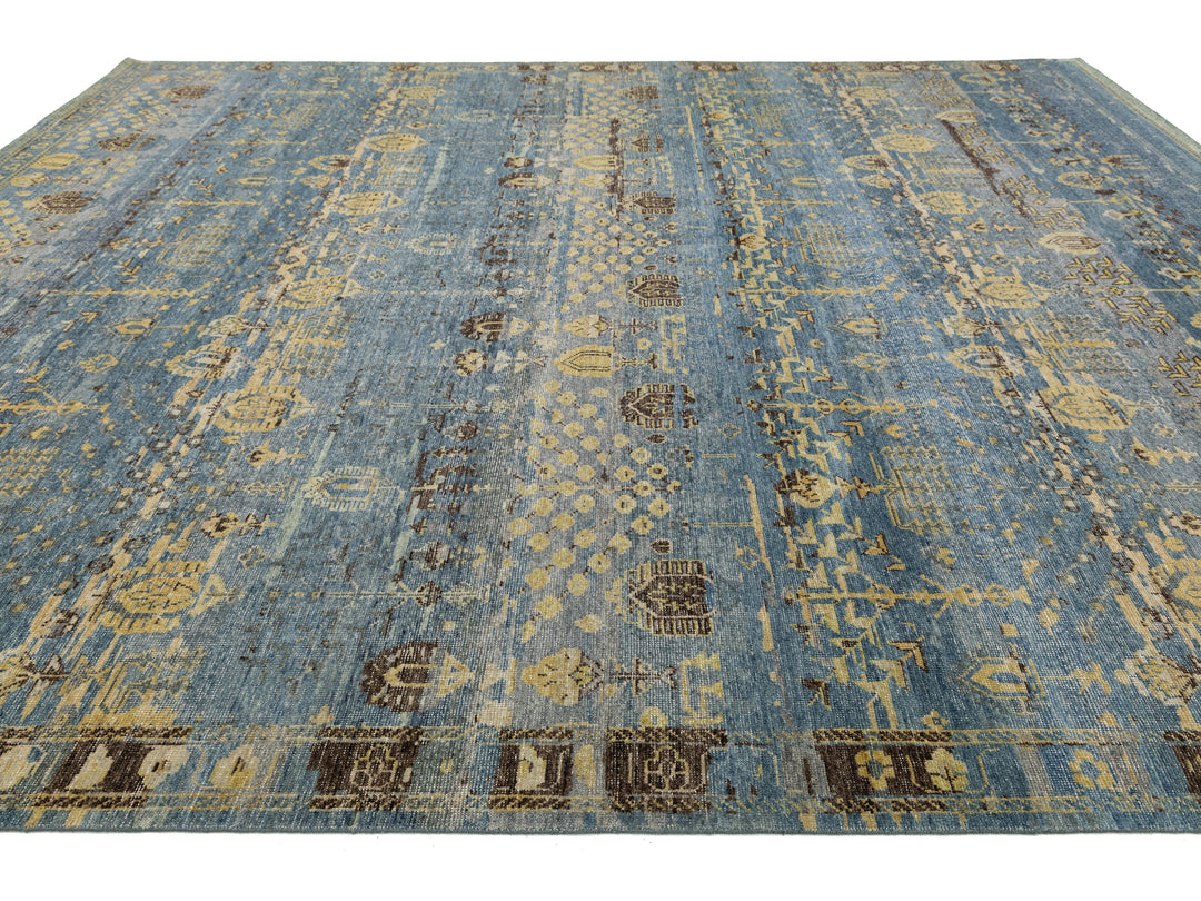 Modern Khotan Wool Rug 12 X 14