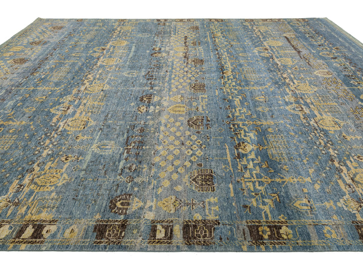 Modern Khotan Wool Rug 12 X 14