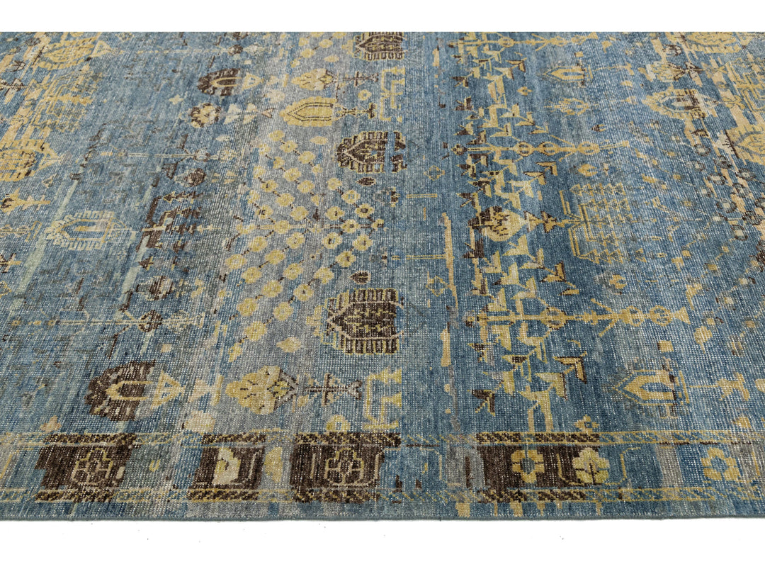 Modern Khotan Wool Rug 12 X 14