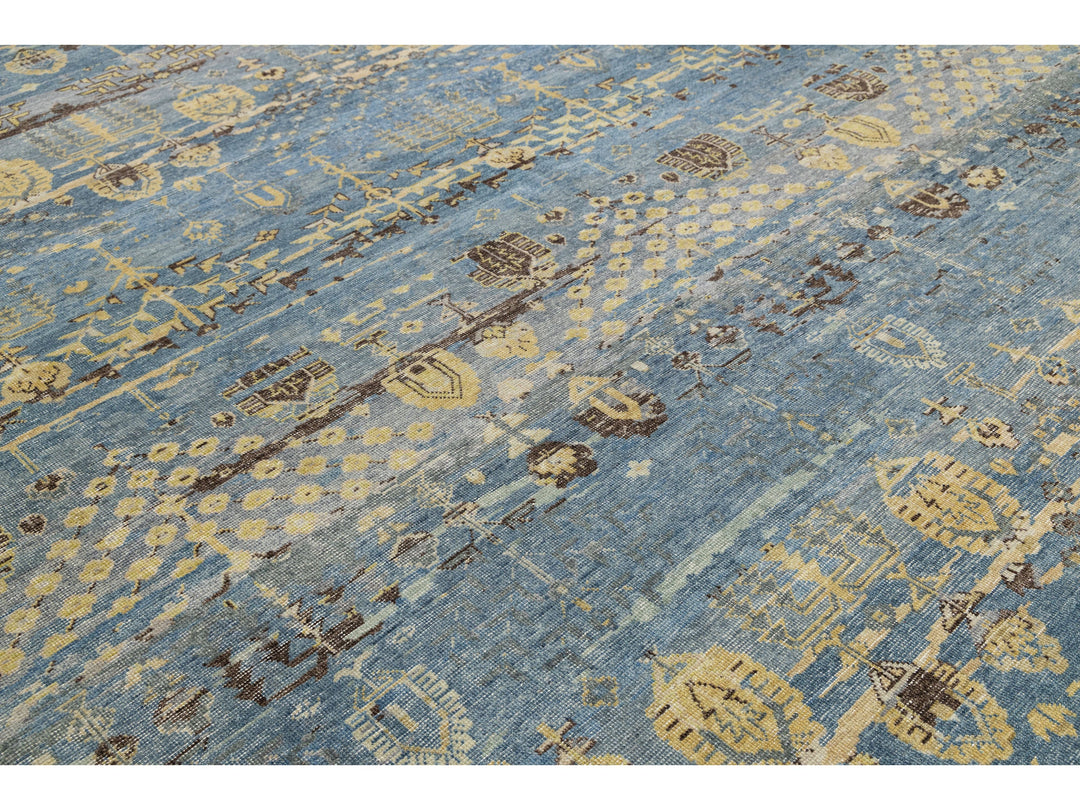 Modern Khotan Wool Rug 12 X 14