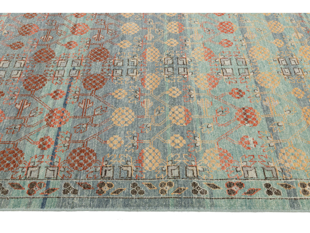 Modern Khotan Wool Rug 10 X 14