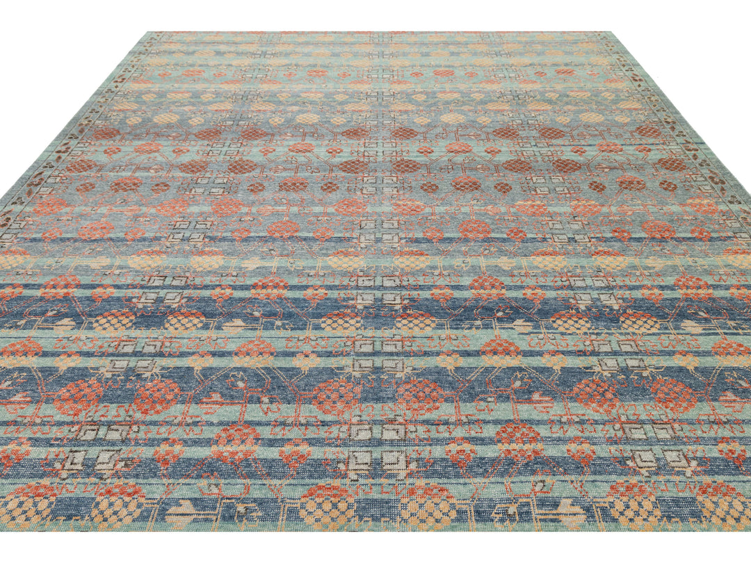 Modern Khotan Wool Rug 10 X 14