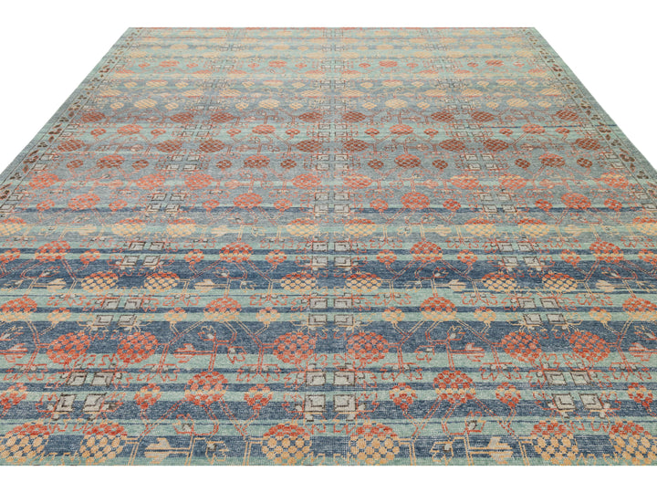 Modern Khotan Wool Rug 10 X 14