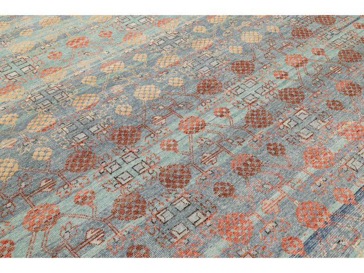 Modern Khotan Wool Rug 10 X 14