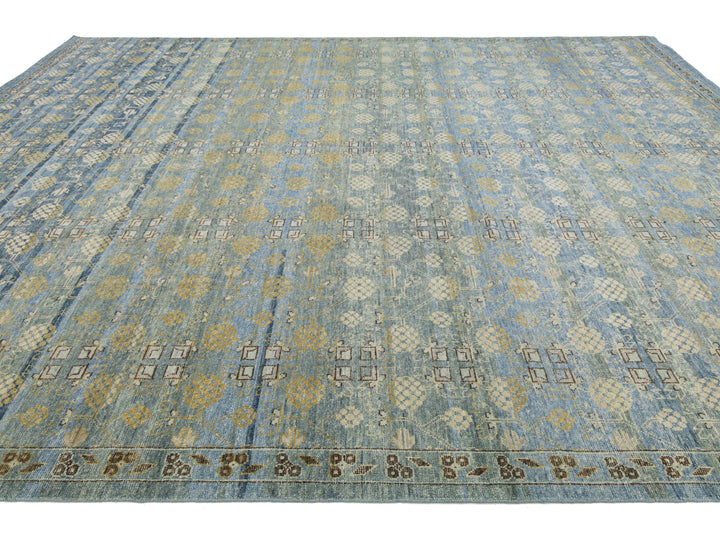 Modern Khotan Wool Rug 12 X 15