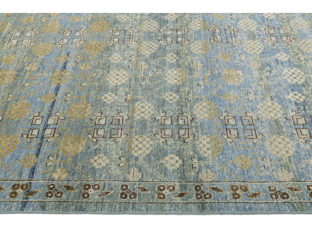 Modern Khotan Wool Rug 12 X 15