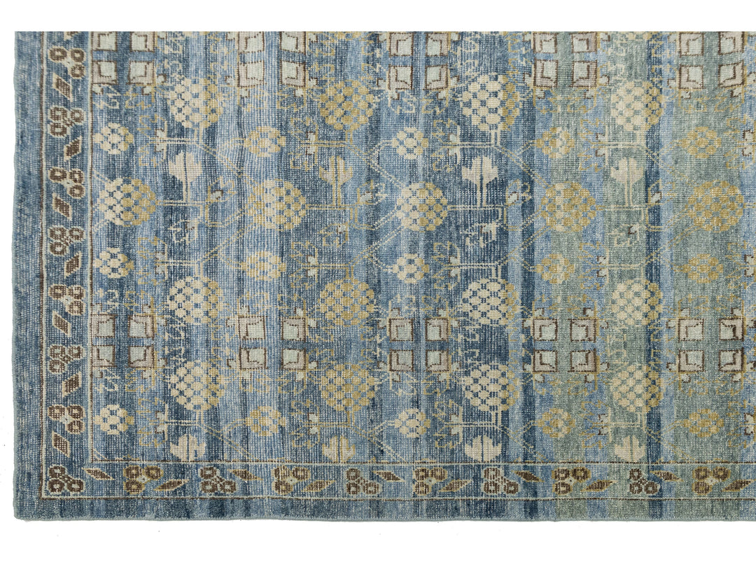 Modern Khotan Wool Rug 12 X 15