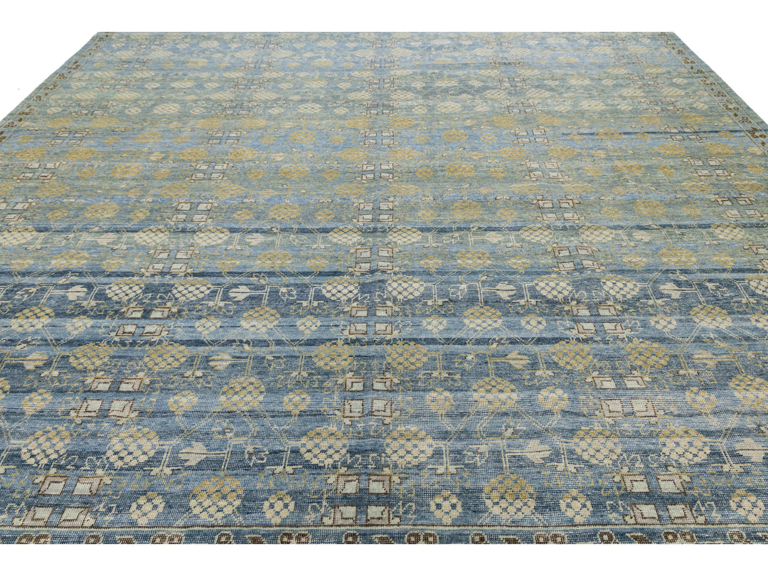 Modern Khotan Wool Rug 12 X 15