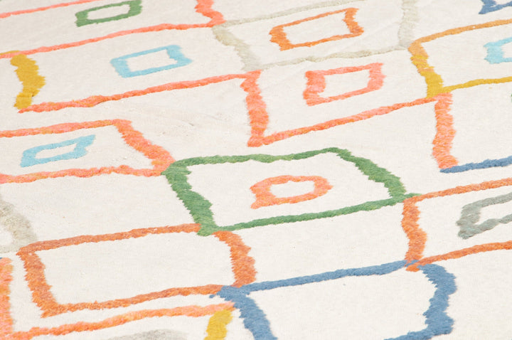 Modern Moroccan Wool Rug 9 X 13