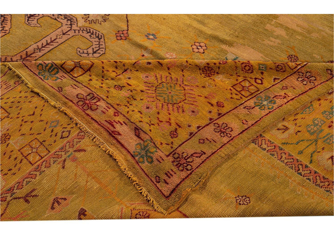 Late-19th Century Vintage Oushak Wool Rug 15' X 16'
