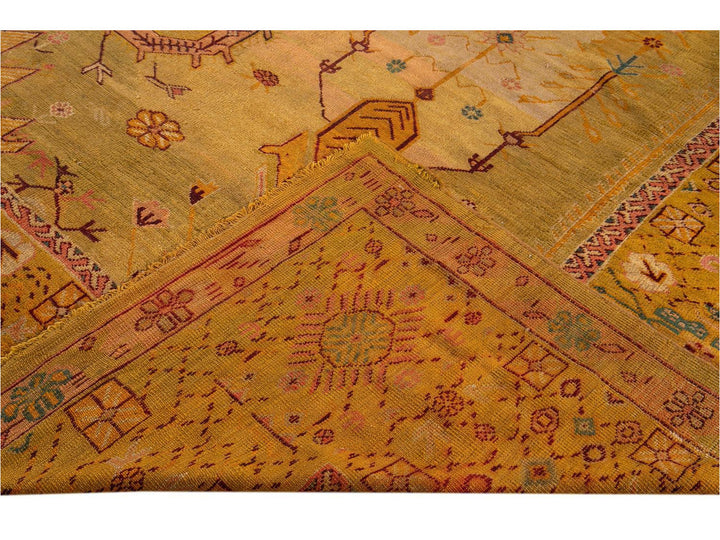 Late-19th Century Vintage Oushak Wool Rug 15' X 16'