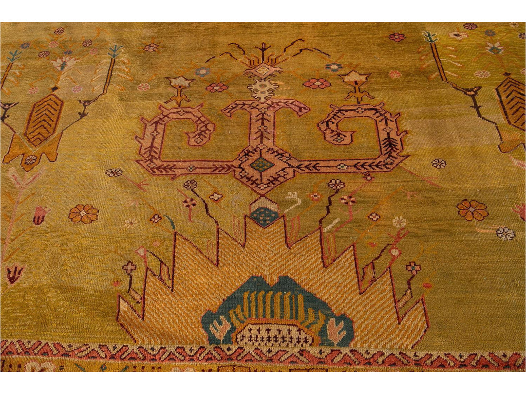 Late-19th Century Vintage Oushak Wool Rug 15' X 16'