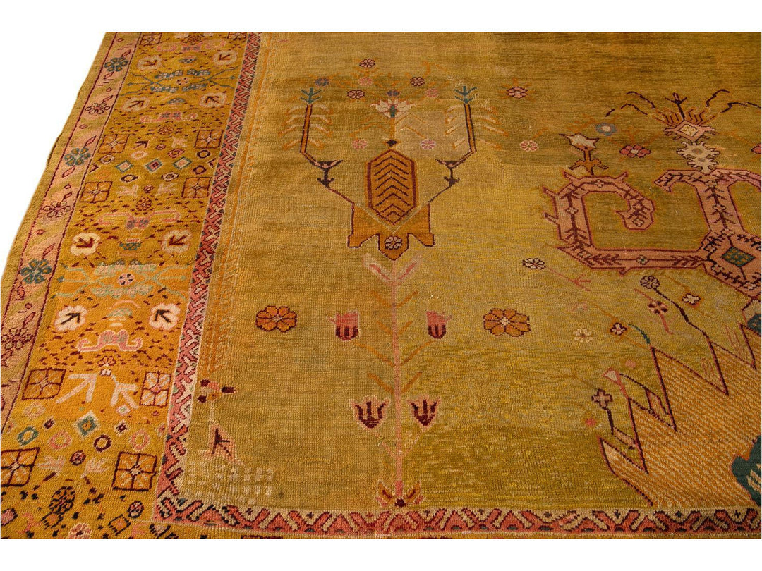 Late-19th Century Vintage Oushak Wool Rug 15' X 16'