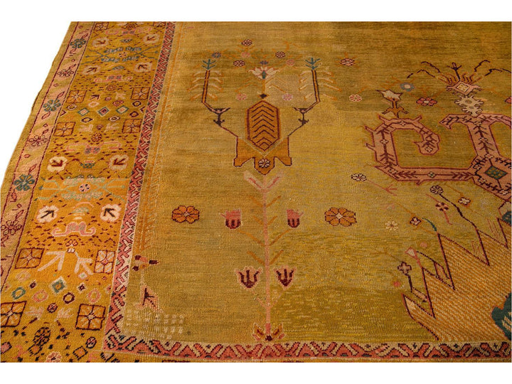 Late-19th Century Vintage Oushak Wool Rug 15' X 16'