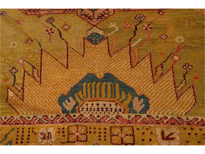 Late-19th Century Vintage Oushak Wool Rug 15' X 16'