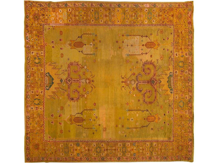 Late-19th Century Vintage Oushak Wool Rug 15' X 16'