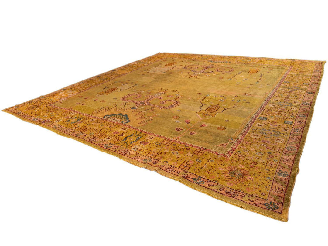 Late-19th Century Vintage Oushak Wool Rug 15' X 16'