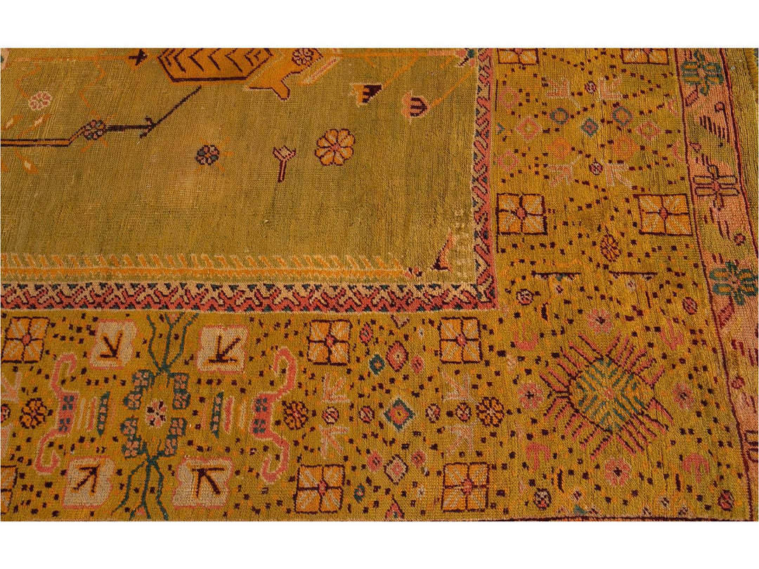 Late-19th Century Vintage Oushak Wool Rug 15' X 16'