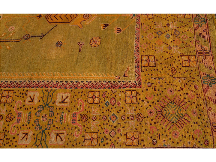 Late-19th Century Vintage Oushak Wool Rug 15' X 16'
