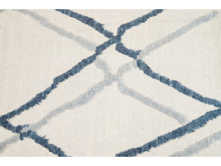 Modern Moroccan Wool Rug 9 X 13