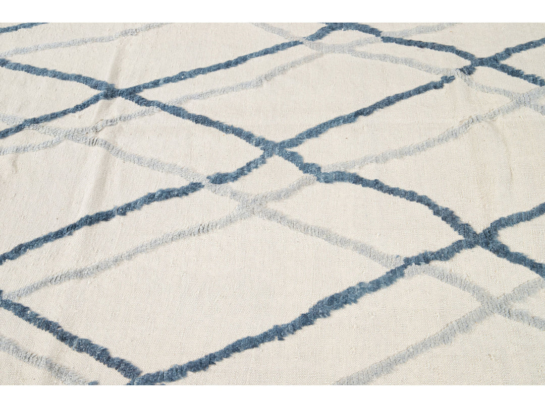 Modern Moroccan Wool Rug 9 X 13