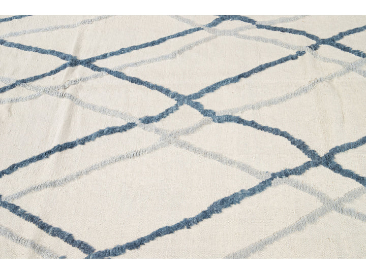 Modern Moroccan Wool Rug 9 X 13