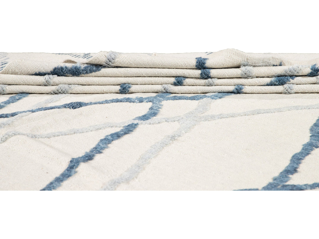 Modern Moroccan Wool Rug 9 X 13