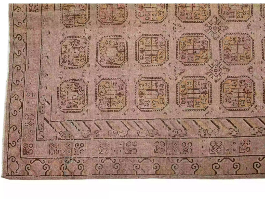 Antique Khotan Wool Rug 9 X 17