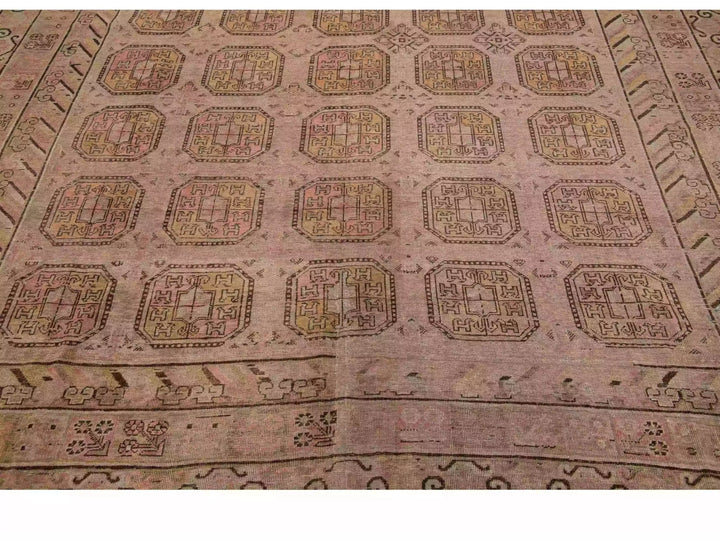 Antique Khotan Wool Rug 9 X 17