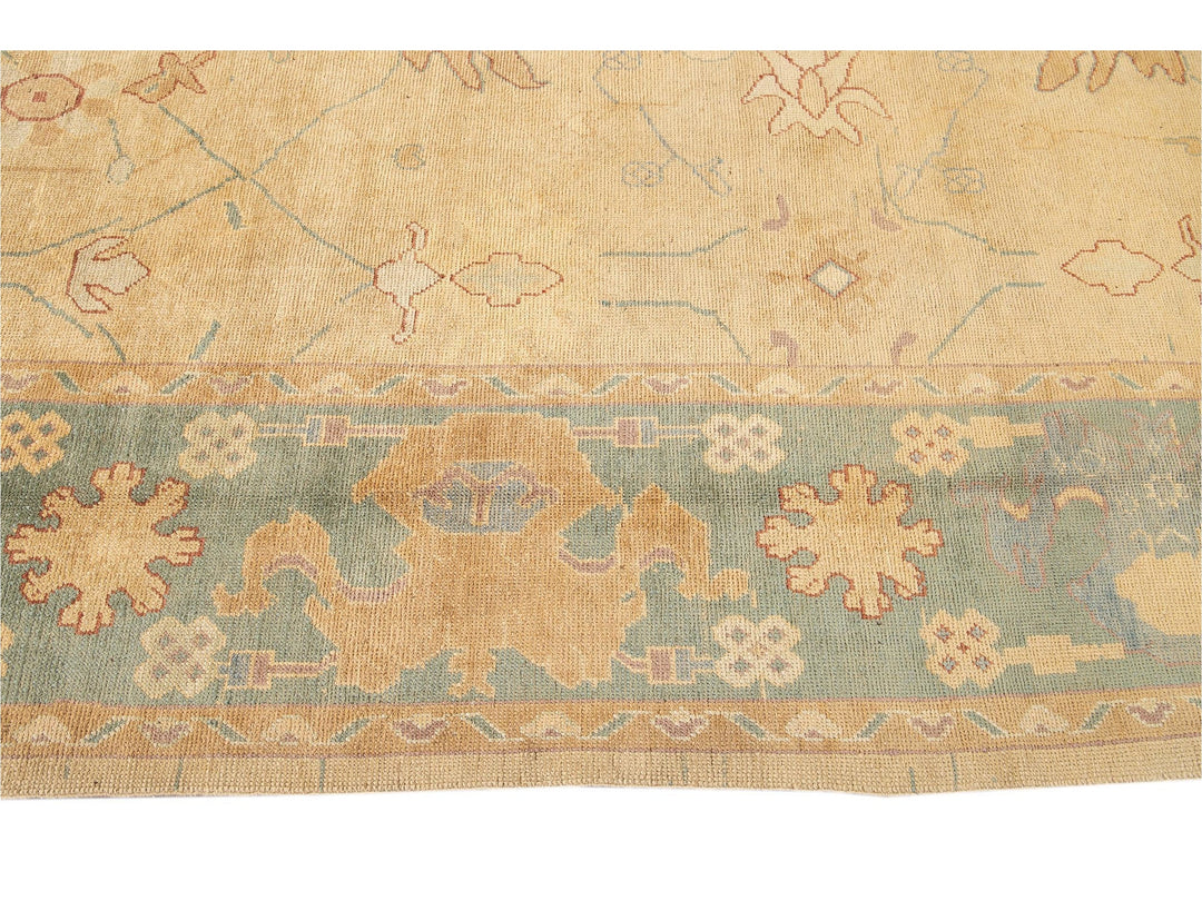 21st Century Modern Oushak Wool Rug 11 X 15