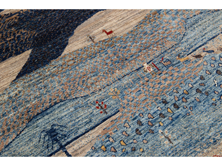 Modern Gabbeh Wool Rug 5 X 7