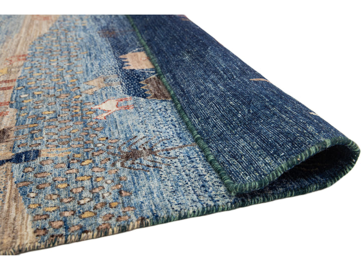 Modern Gabbeh Wool Rug 5 X 7