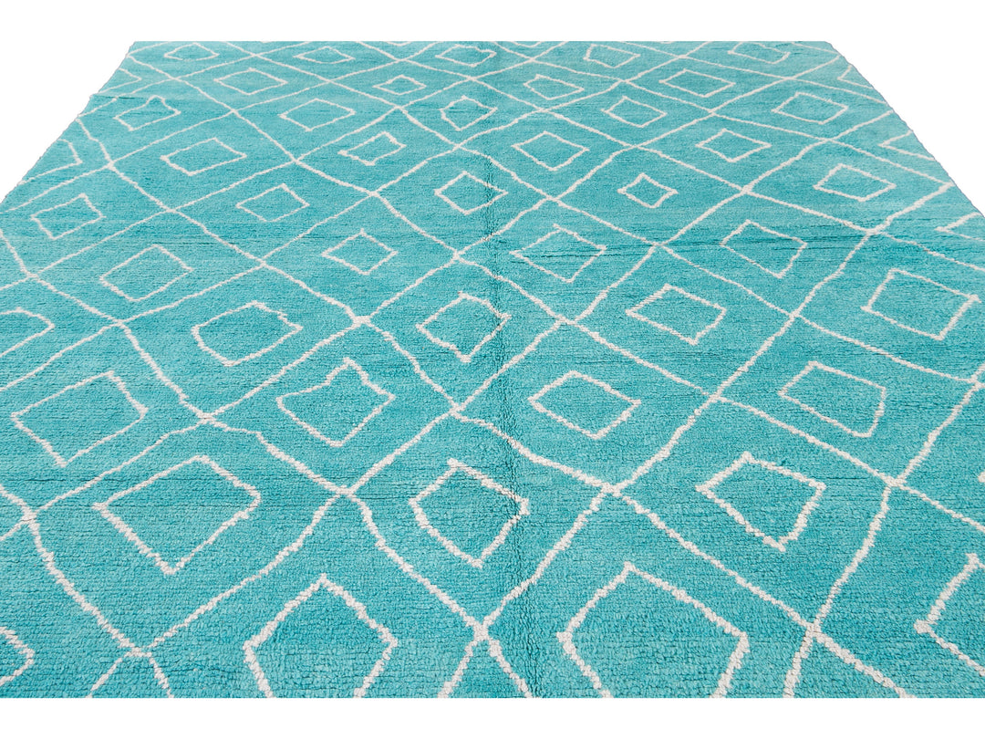 Modern Moroccan Wool Rug 9 X 13