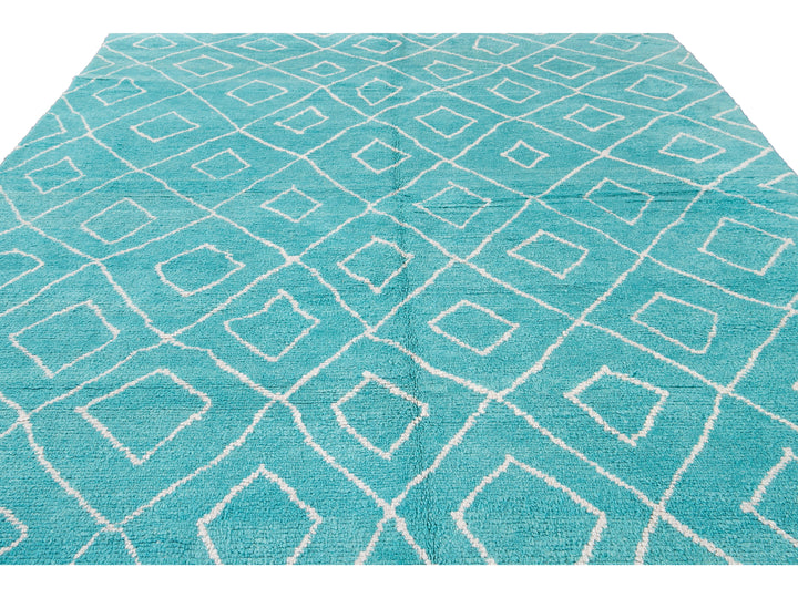 Modern Moroccan Wool Rug 9 X 13