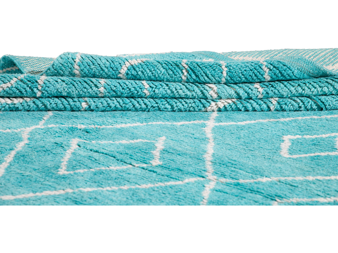 Modern Moroccan Wool Rug 9 X 13