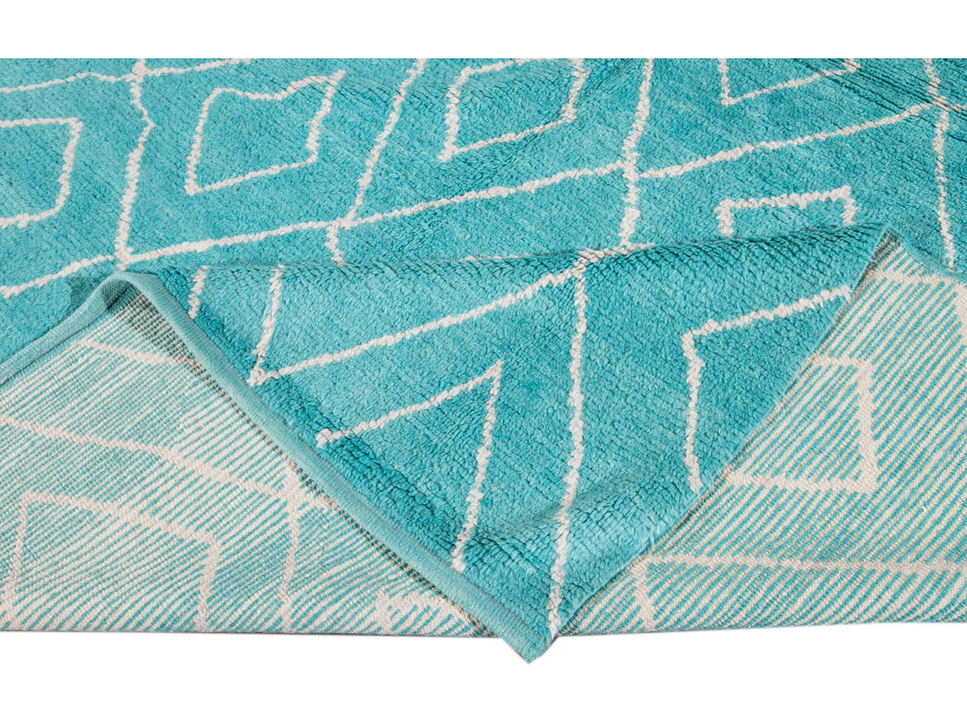 Modern Moroccan Wool Rug 9 X 13