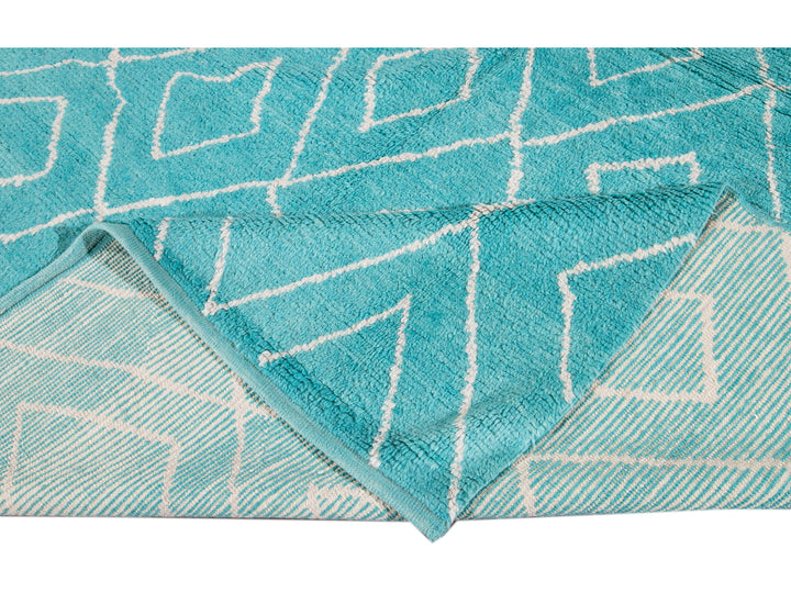 Modern Moroccan Wool Rug 9 X 13