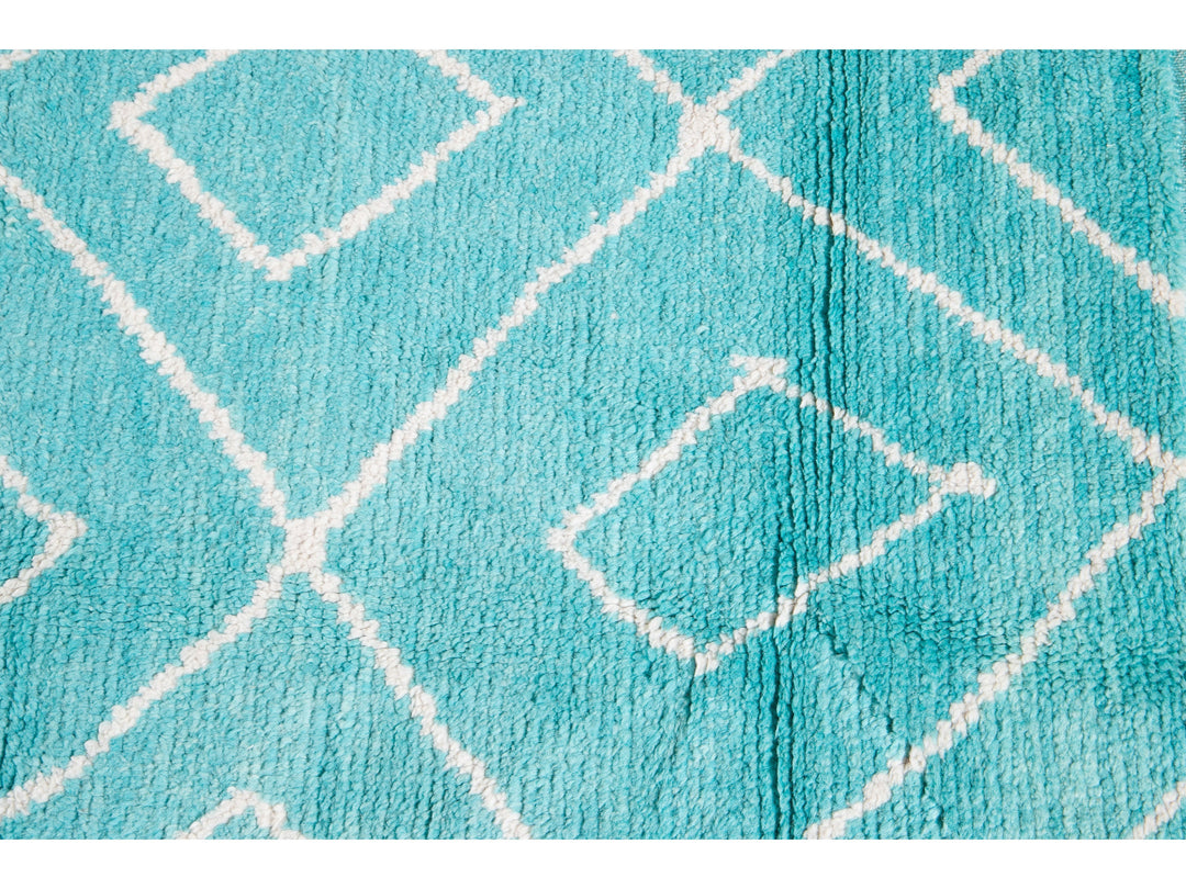 Modern Moroccan Wool Rug 9 X 13