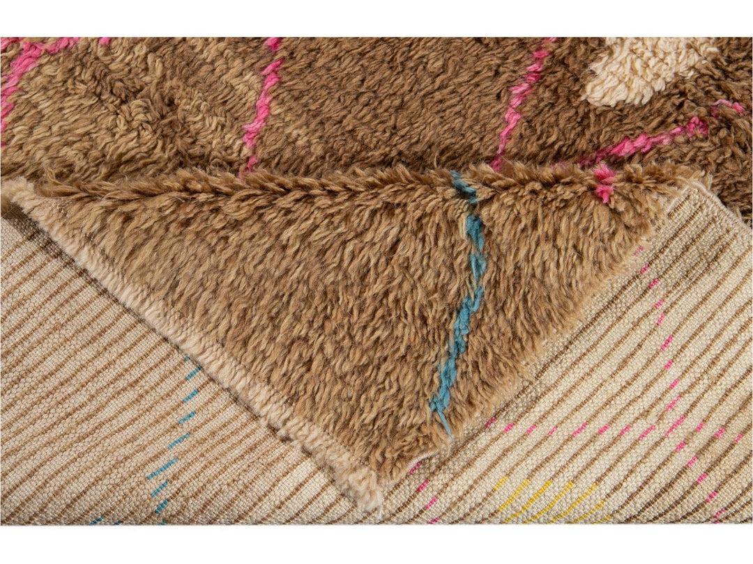 Modern Moroccan-Style Wool Rug 10 X 14