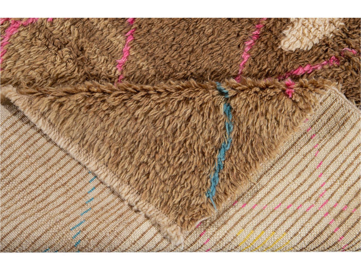 Modern Moroccan-Style Wool Rug 10 X 14