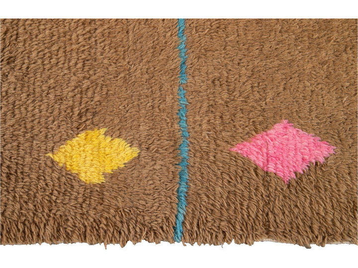 Modern Moroccan-Style Wool Rug 10 X 14