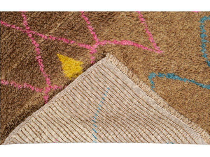 Modern Moroccan-Style Wool Rug 10 X 14