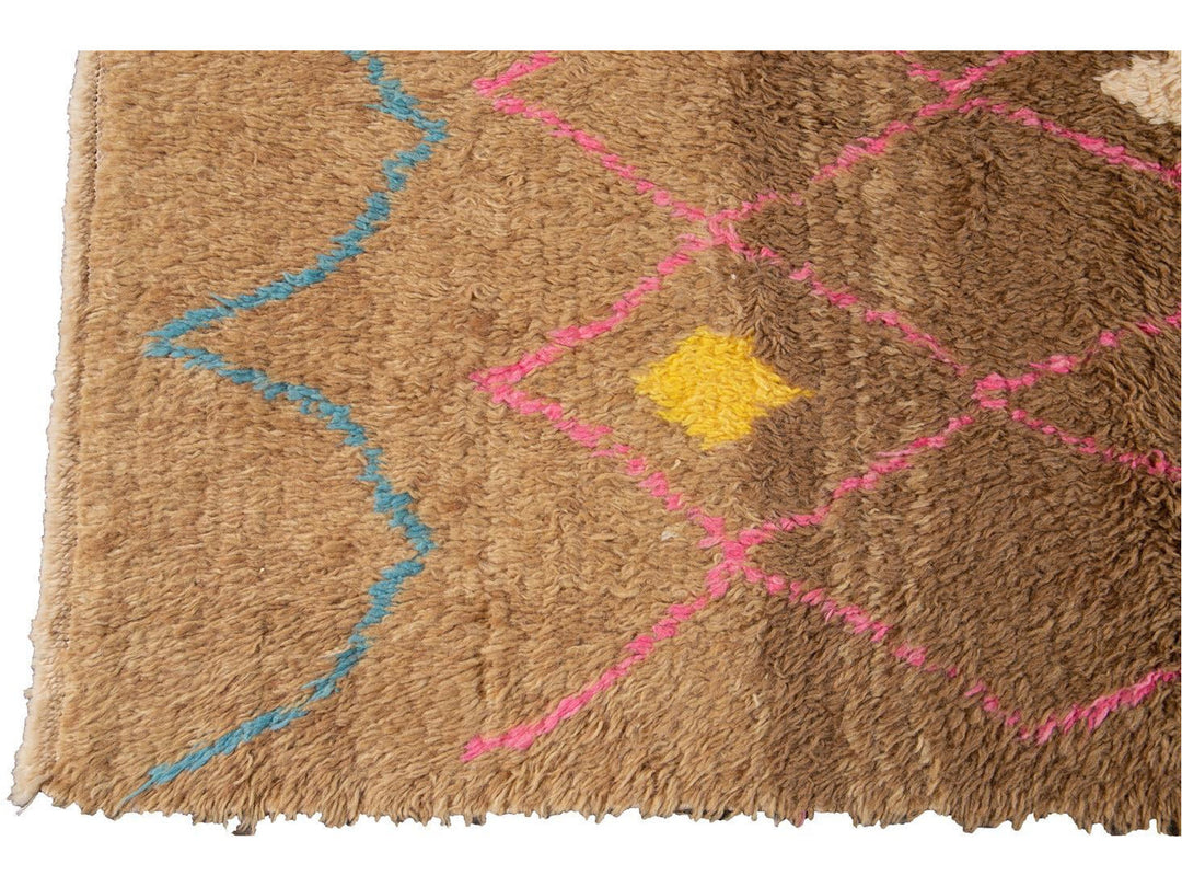 Modern Moroccan-Style Wool Rug 10 X 14