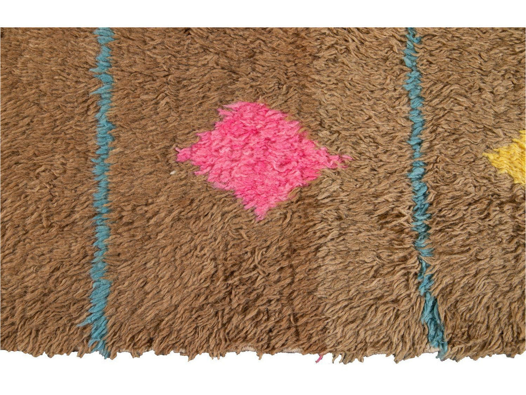 Modern Moroccan-Style Wool Rug 10 X 14